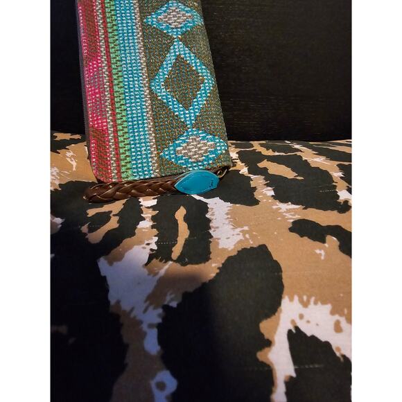 Unbranded boho sugar skull zip wallet woven with patch credit card slots - Picture 7 of 7